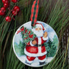 Vintage Style Porcelain Christmas Ornaments Santa Claus
